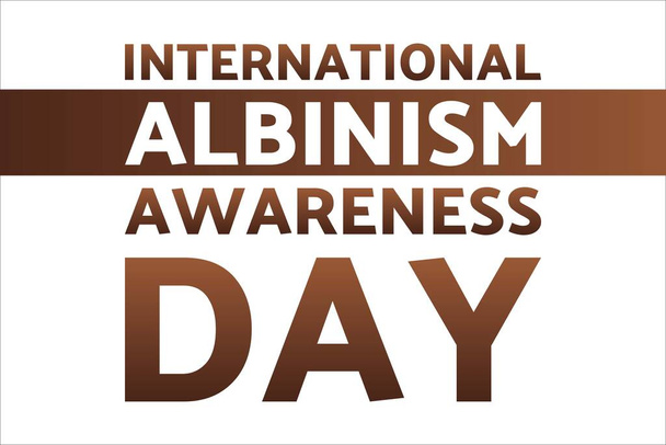 Διεθνής Ημέρα Συνείδησης Albinism. 13 Ιουνίου. Σχέδιο διακοπών. Πρότυπο για φόντο, banner, κάρτα, αφίσα με επιγραφή κειμένου. Εικονογράφηση διανύσματος EPS10. . - Διάνυσμα, εικόνα