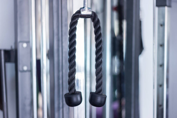 pullover on rope pulley gym equipment - Foto, imagen