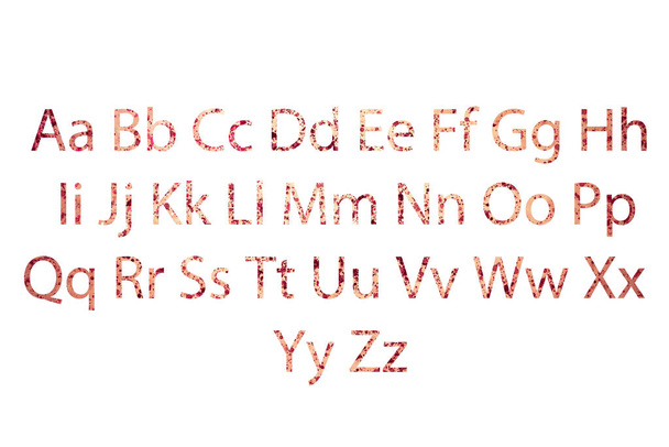 Latin ábécé vérfoltokkal - Fotó, kép