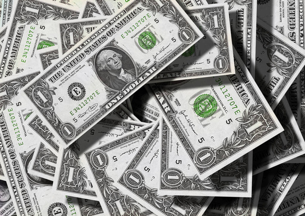 close up view of cash money dollars bills in amoun - Photo, Image