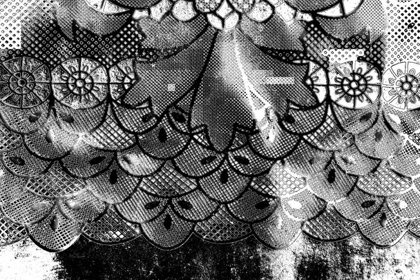 Contexte abstrait. Texture monochrome. Fond texturé noir et blanc.  - Photo, image