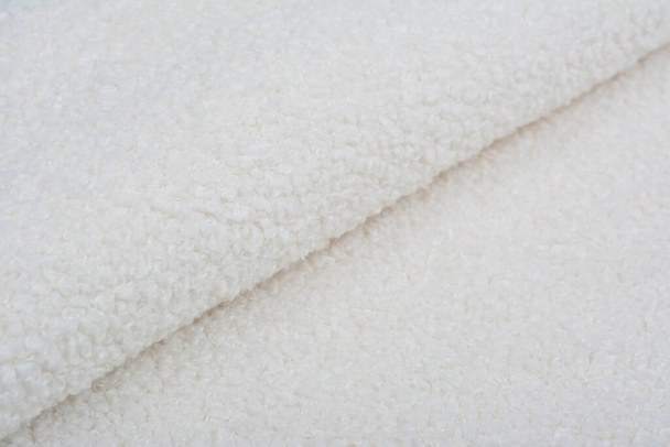 Abstract Artificial texture fur fabric, background, closeup. Fluffy material backdrop, kids toys faux fur. - Photo, Image