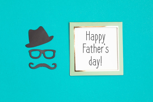 Happy Fathers Day greeting card. Fathers day Banner, flyer, invitation, celebration or poster mockup - Photo, Image