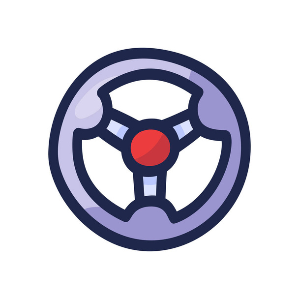 Steering wheel hand drawn outline doodle icon. Drive car and auto, racing, driver and traffic concept. Vector sketch illustration for print, web, mobile and infographics on white background. - Vector, Image