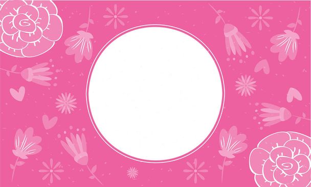 pink color and floral background decorative - Vector, Image