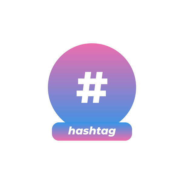hashtag zeichen symbol vektor illustration auf weißem hintergrund - Vektor, Bild