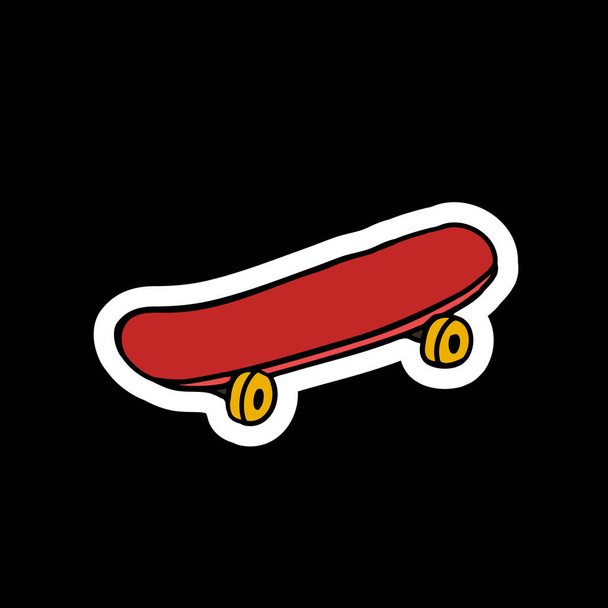 icône de gribouillage skateboard, illustration vectorielle couleur
 - Vecteur, image