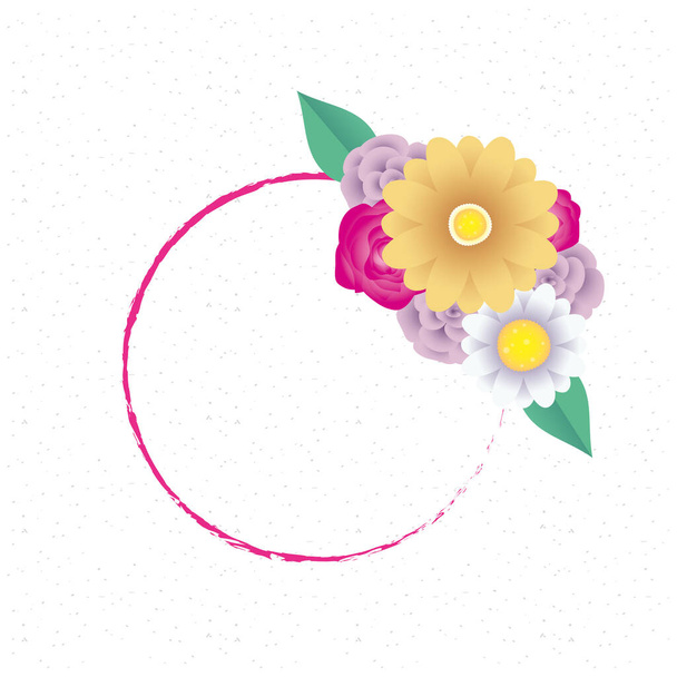 kukka koriste kortti malli ympyrä runko
 - Vektori, kuva