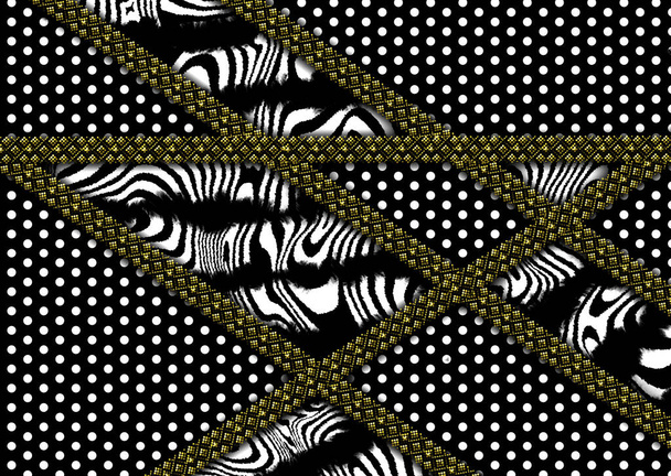 abstract geometrisch patroon met weefseltextuur - Foto, afbeelding
