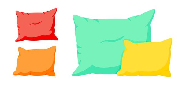 Composición coloreada de almohadas vector conjunto de dibujos animados
 - Vector, imagen