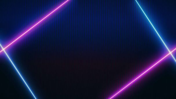 Flare de lente brilhante de néon abstrato colorido sobre fundo preto. Laser show design colorido para banners tecnologias de publicidade
 - Foto, Imagem