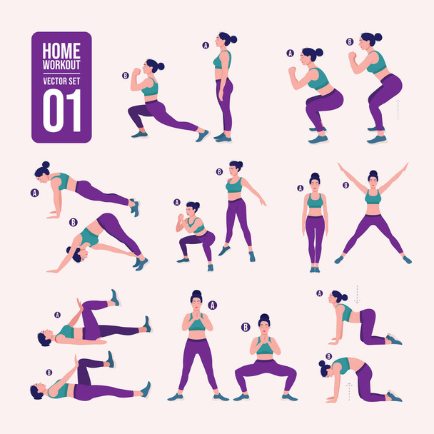 Free Vector  Arms workout set on white background exercises for