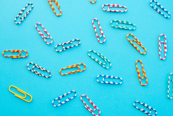 paper clip on color background. - Photo, image