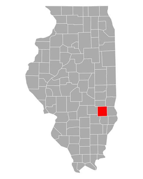 Kaart van Jasper in Illinois - Vector, afbeelding
