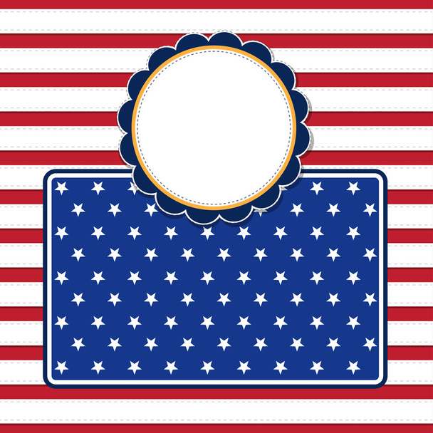 Americká vlajka, 4.července - Vektor, obrázek