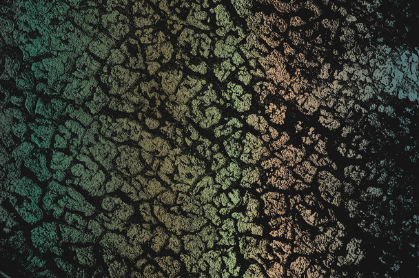 Zmatená překrytá textura z měděné rezavé oloupané kovové palety. grunge pozadí. abstraktní vektorová ilustrace půltónu - Vektor, obrázek