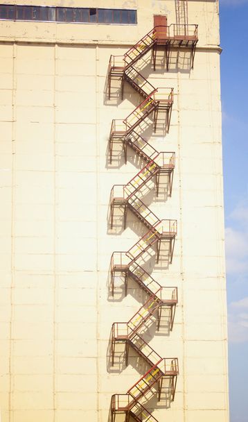 Ladder op de muur - Foto, afbeelding