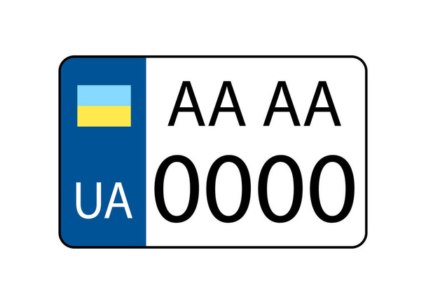 License number plate. Car plate number. Vehicle registration number. - Vector, Image