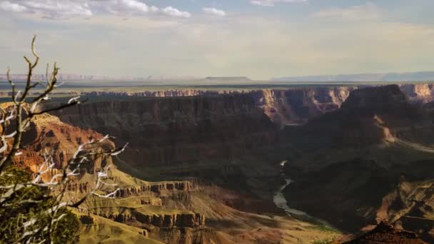 Zeitraffer der Grand Canyon an einem bewölkten Tag - Filmmaterial, Video