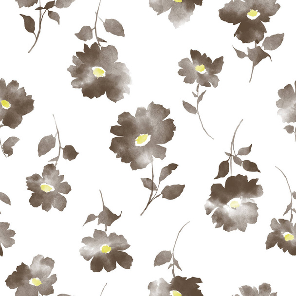 Blurred flower seamless vector pattern,I drew a beautifully blurred flower,These designs continue seamlessly, - Foto, imagen