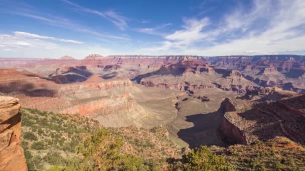 Zeitraffer der Grand Canyon an einem bewölkten Tag - Filmmaterial, Video