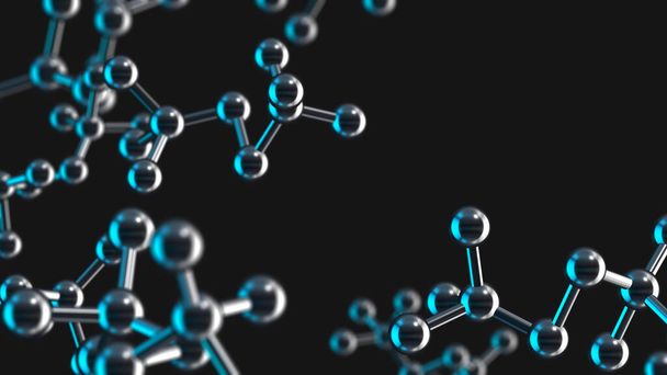 Estructura molecular, fondo médico científico Representación 3D
 - Foto, imagen
