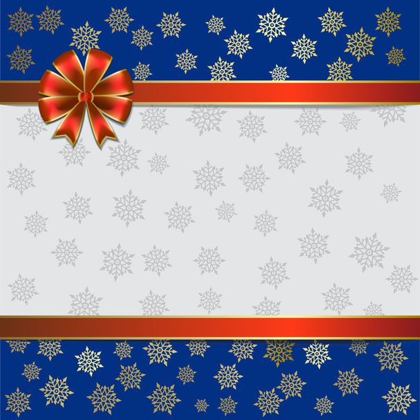 Weihnachten Illustration auf einem Schneeflocken Hintergrund - Vektor, Bild