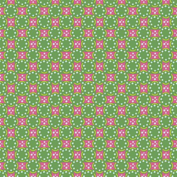 green and pink tiles seamless vector pattern - Vector, Image