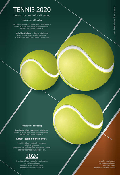 Векторная иллюстрация чемпионата по теннису - Вектор,изображение