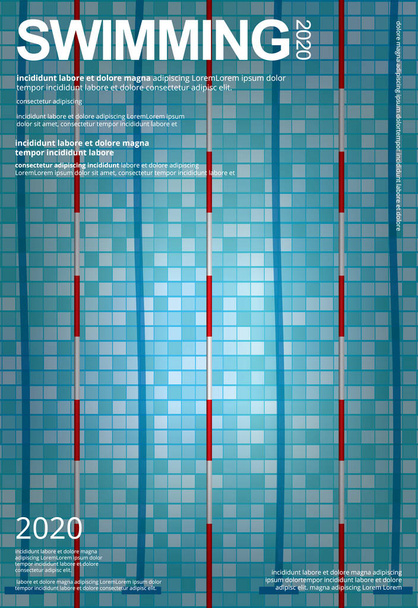 Дизайн векторной иллюстрации плавательного спорта - Вектор,изображение