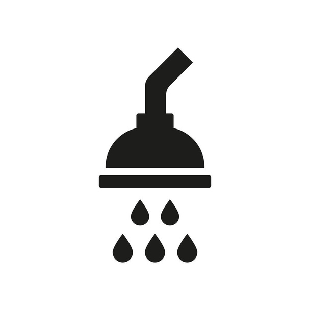 Zuhany ikonra a fehér háttér előtt. Vektoros illusztráció - Vektor, kép