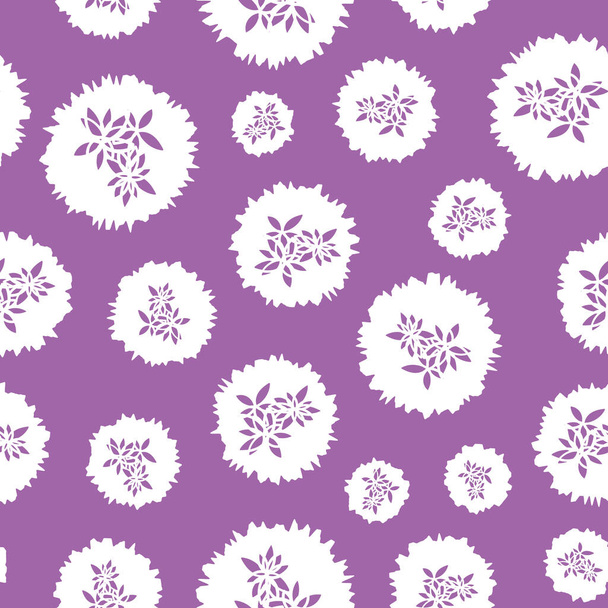 paper cut floral polka dot seamless vector pattern - Вектор, зображення