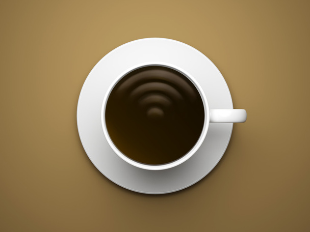 Wi-fi jel-ban csésze kávé - Fotó, kép