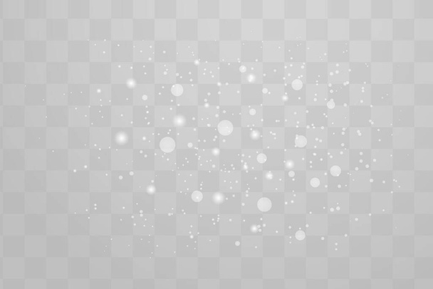 The dust sparks shine with special light. Vector sparkles on a transparent background. Christmas light effect. Sparkling magical dust particles. - Vector, Image
