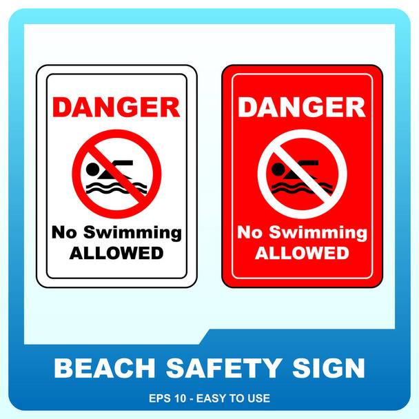Sahil güvenlik işaretinden ziyaretçiye - Vektör, Görsel