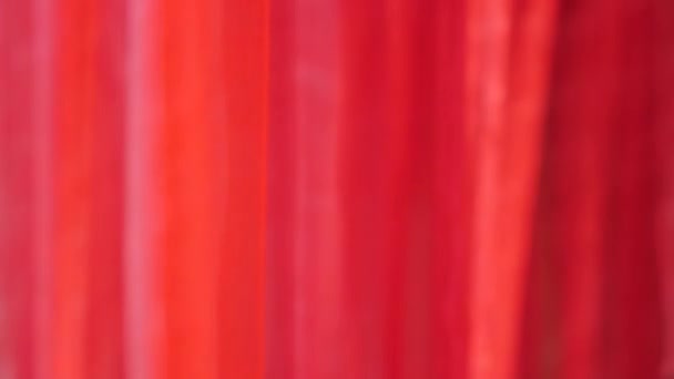 赤いマントルが優しくなびく。赤い光沢のあるカーテン。抽象的な背景、コンピュータ世代、シームレスなループ - 映像、動画