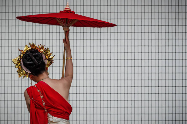 A traditional dancer from Thialand performs at a festival in Tokyo, Japan. - Photo, image