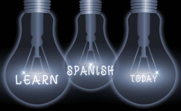 Scrittura concettuale a mano che mostra Impara lo spagnolo. Foto d'affari testo per formare la scrittura e la lingua nazionale della Spagna
. - Foto, immagini