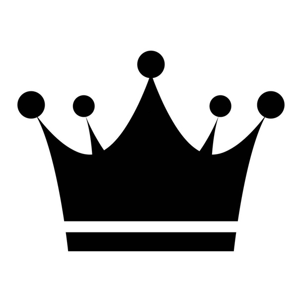Krone flaches Vektorsymbol isoliert auf weißem Hintergrund. König Zeichen Illustration Objekt . - Vektor, Bild