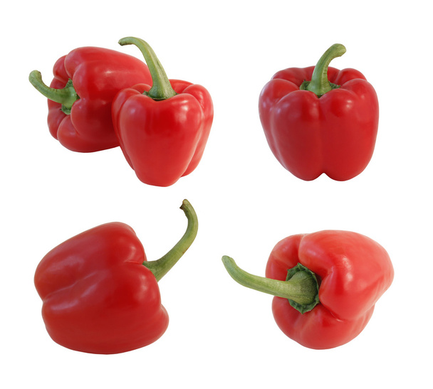 set of red peppers - 写真・画像