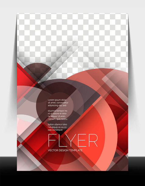 A4 Flyer Jahresbericht Kreis Design, Vektor Hintergrund Druckvorlage - Vektor, Bild