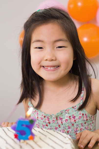 Cute little girl at her birthday party - Photo, image