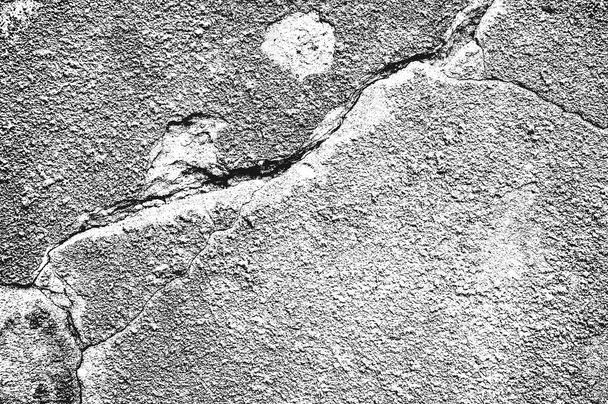 Textura de sobreposição angustiada de concreto, pedra ou asfalto rachado. fundo grunge. ilustração vetorial de meio tom abstrata - Vetor, Imagem