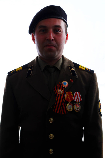 Voják SSSR na bílém pozadí - Fotografie, Obrázek