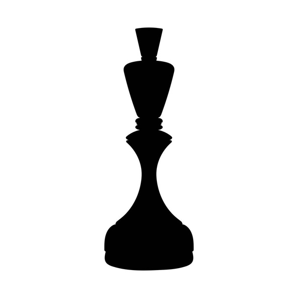 Schachfigur Ikone der schwarzen Figur isoliert auf weißem Hintergrund in flachem Stil. Schachspiel-Ikone. Vektoraktiendarstellung - Vektor, Bild