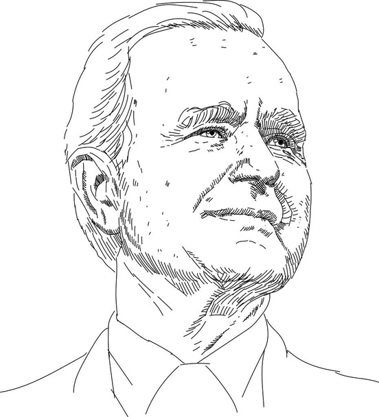 George Herbert Walker Bush - 41 Yhdysvaltain presidenttiä - Vektori, kuva