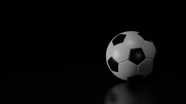 Fotbal se točí. 3D animace s rozlišením 4K. - Záběry, video