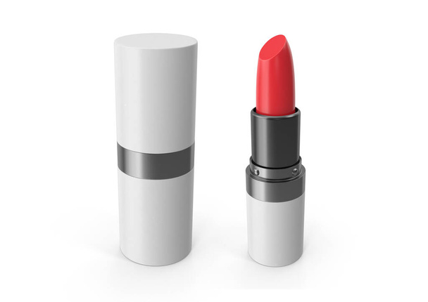 Realistic cosmetic lipstick mockup isolated 3d rendering - Foto, afbeelding