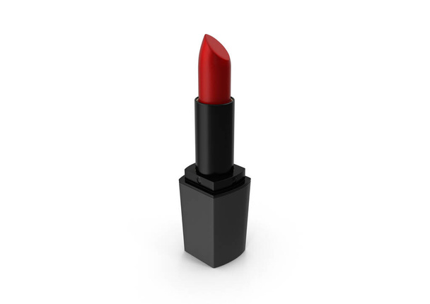 Rouge à lèvres cosmétique réaliste maquette isolé rendu 3d
 - Photo, image