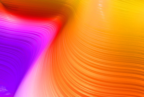 Vibrant colorful flow 3d rendering poster - Photo, Image